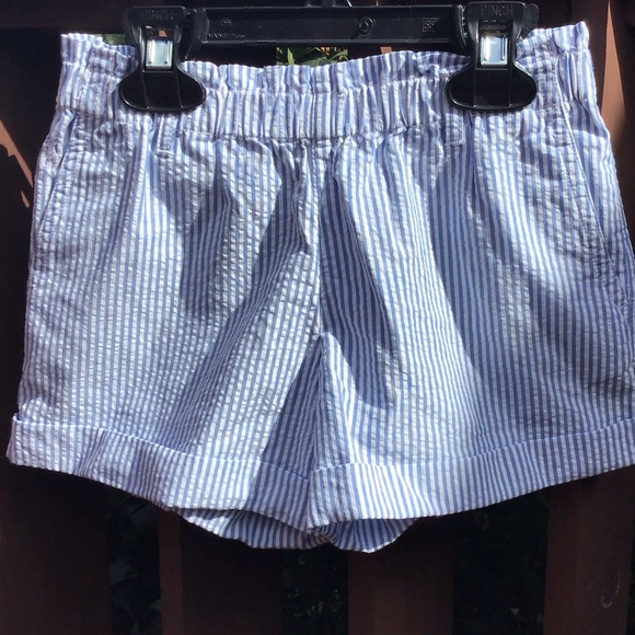 Ralph Lauren Other - Ralph‎ Lauren Seersucker Striped Cotton Shorts PullOn Elastic Waist
